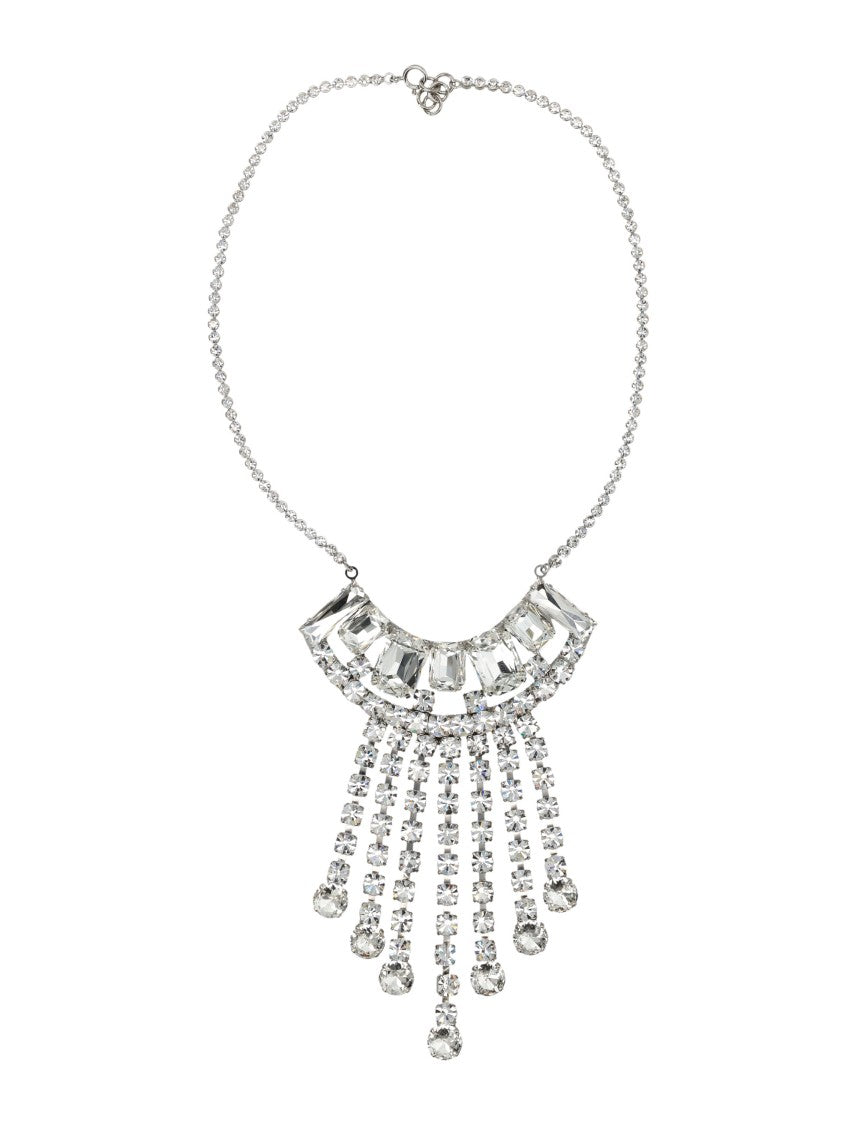 Dries Van Noten Cascading Strass Necklace With Adjustable Chain