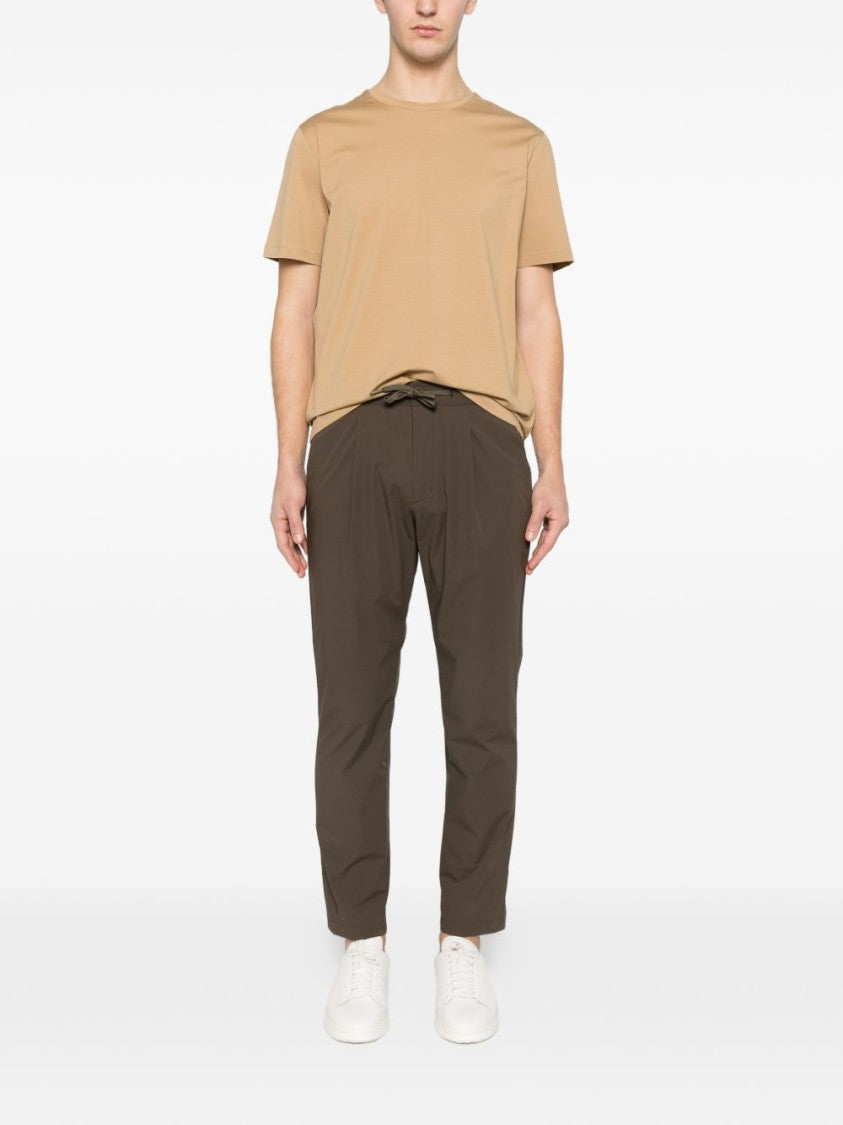 Herno Beige Relaxed Fit Crewneck T-Shirt