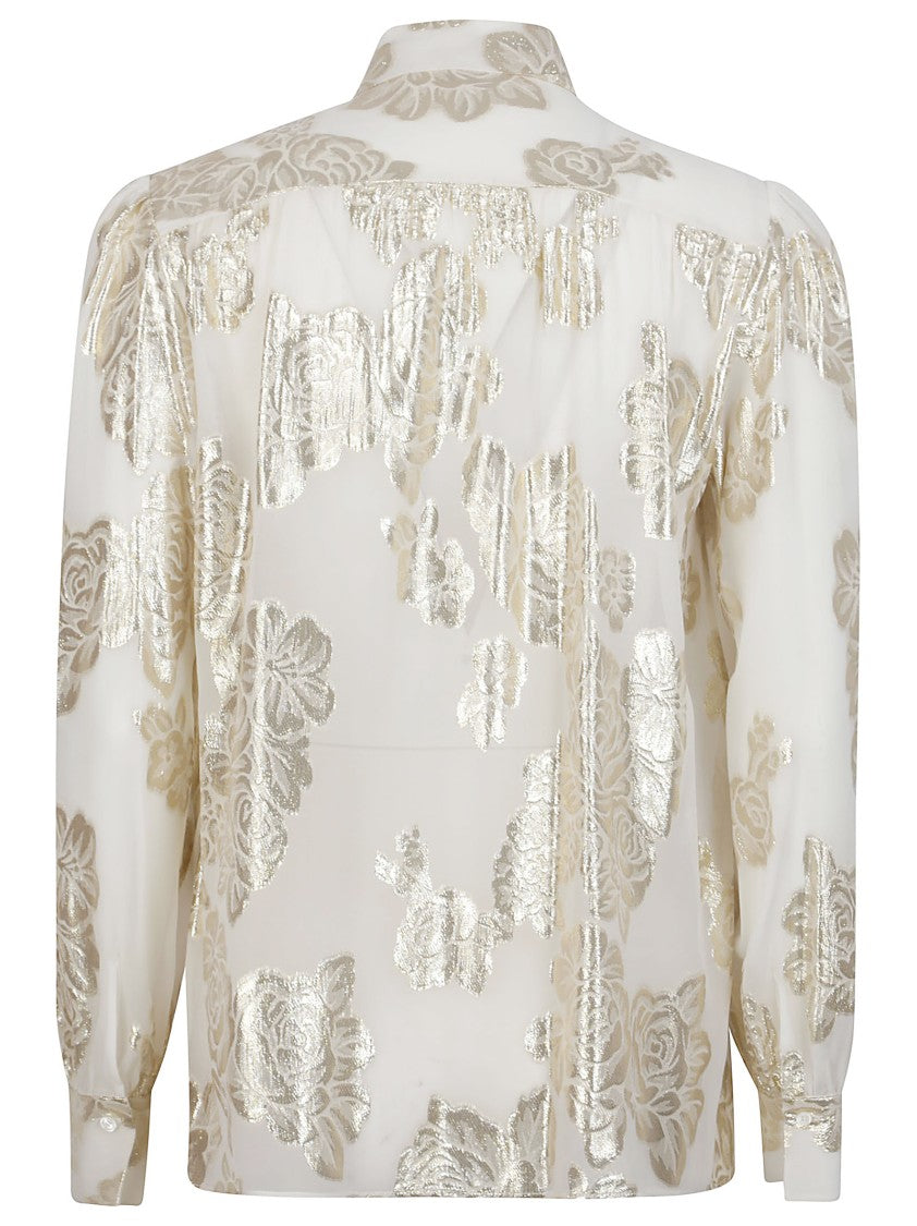 Chloé Floral Print Silk Blend Blouse