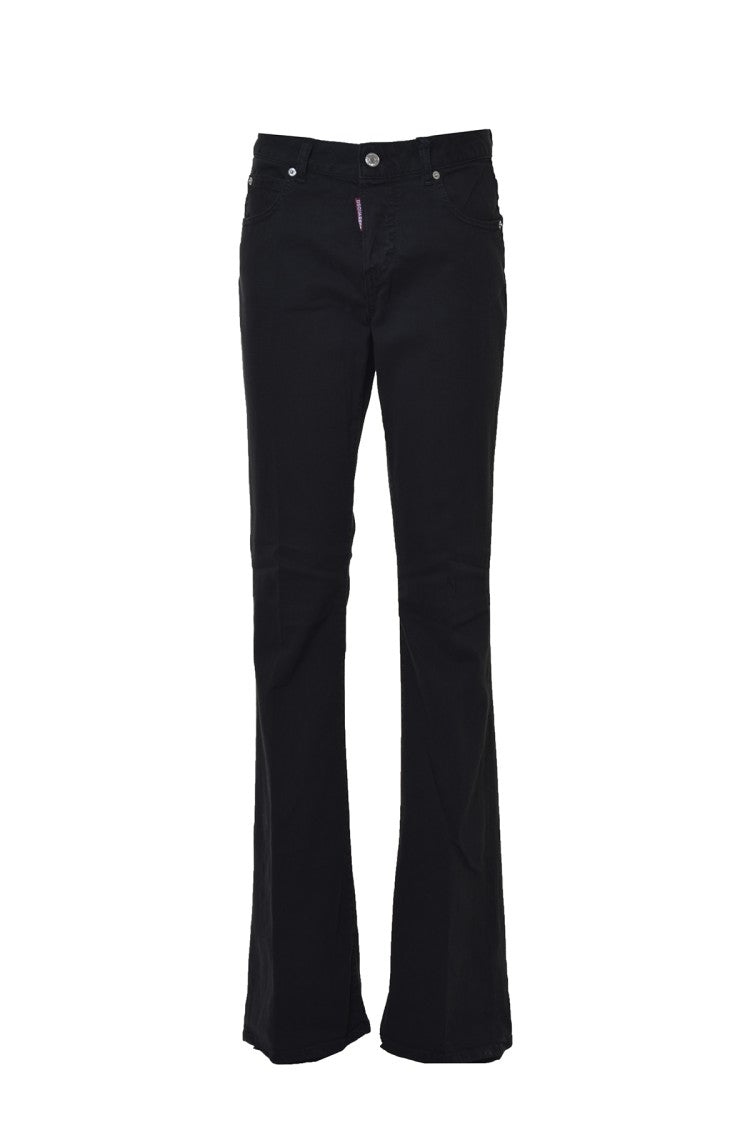 Dsquared2 Denim Medium Waist Flare Jeans Black