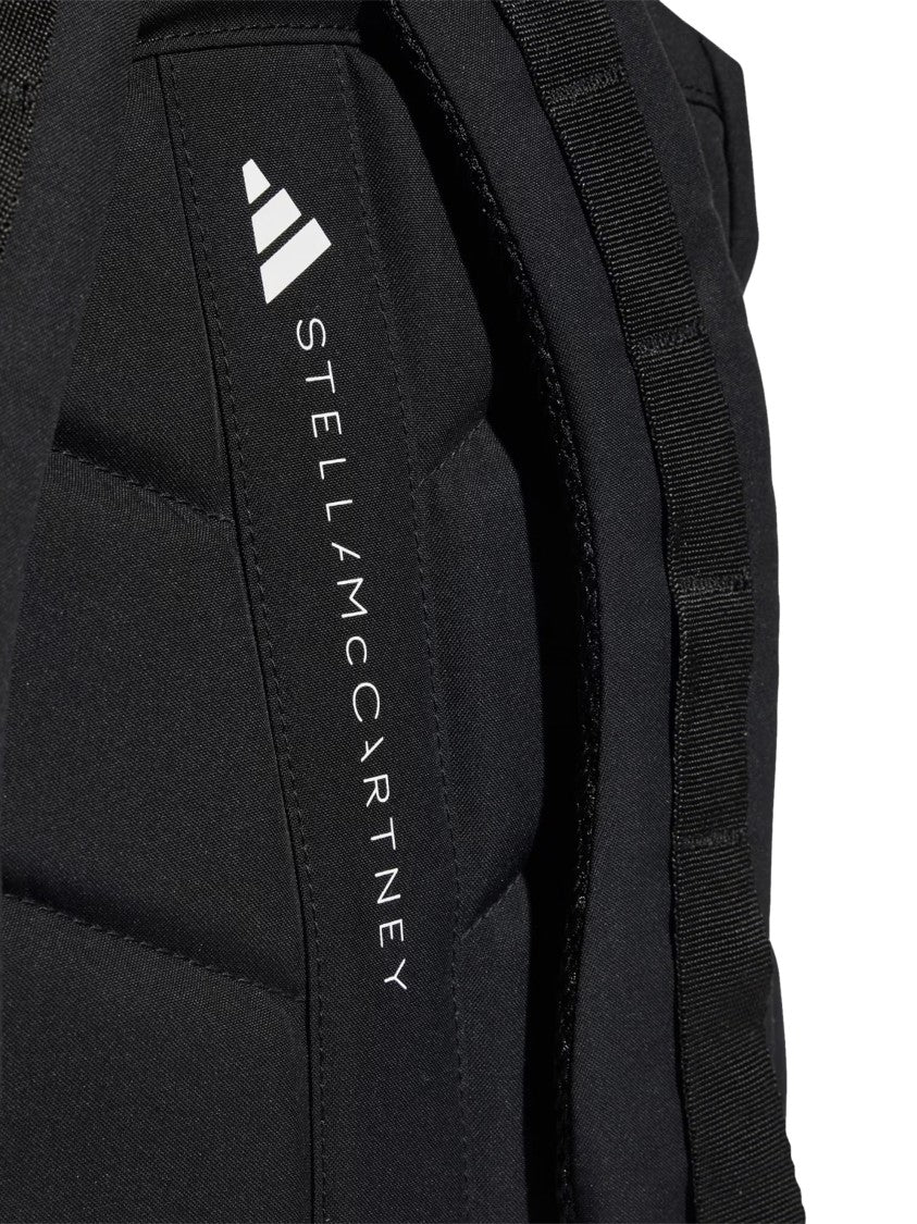 Adidas By Stella Mccartney Structured Black Backpack With Adjustable Straps