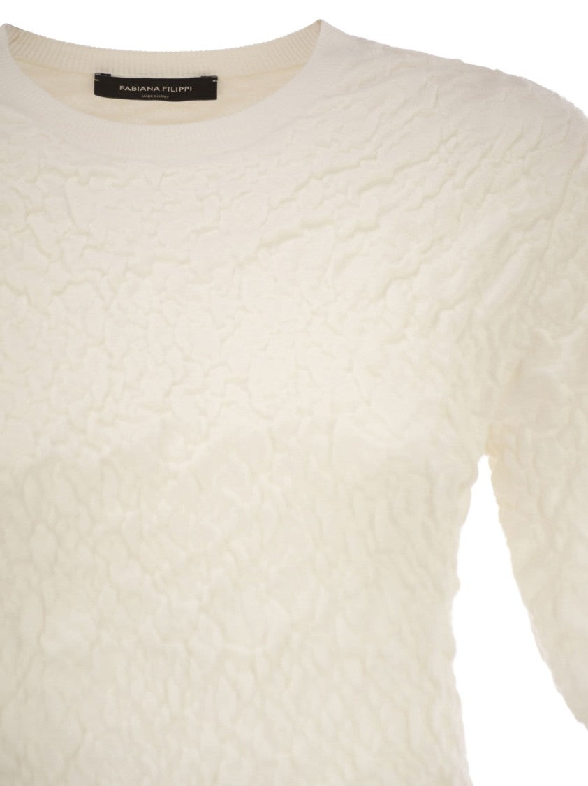 Fabiana Filippi Slim-Fit Jumper With Embossed Finish