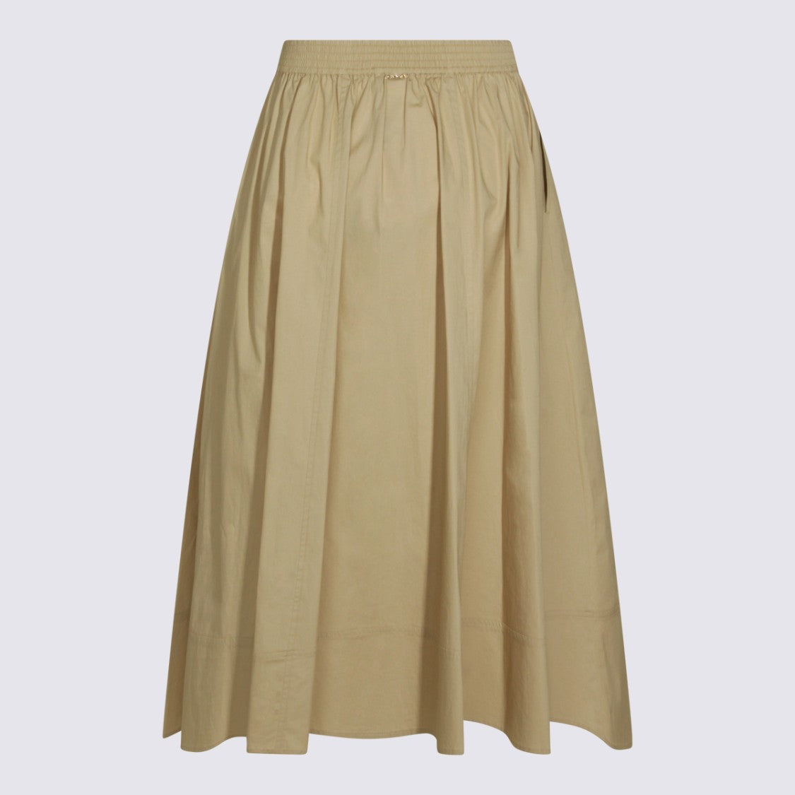 Twin-Set Midi Skirt With Button-Down Front And Gathered Waistband