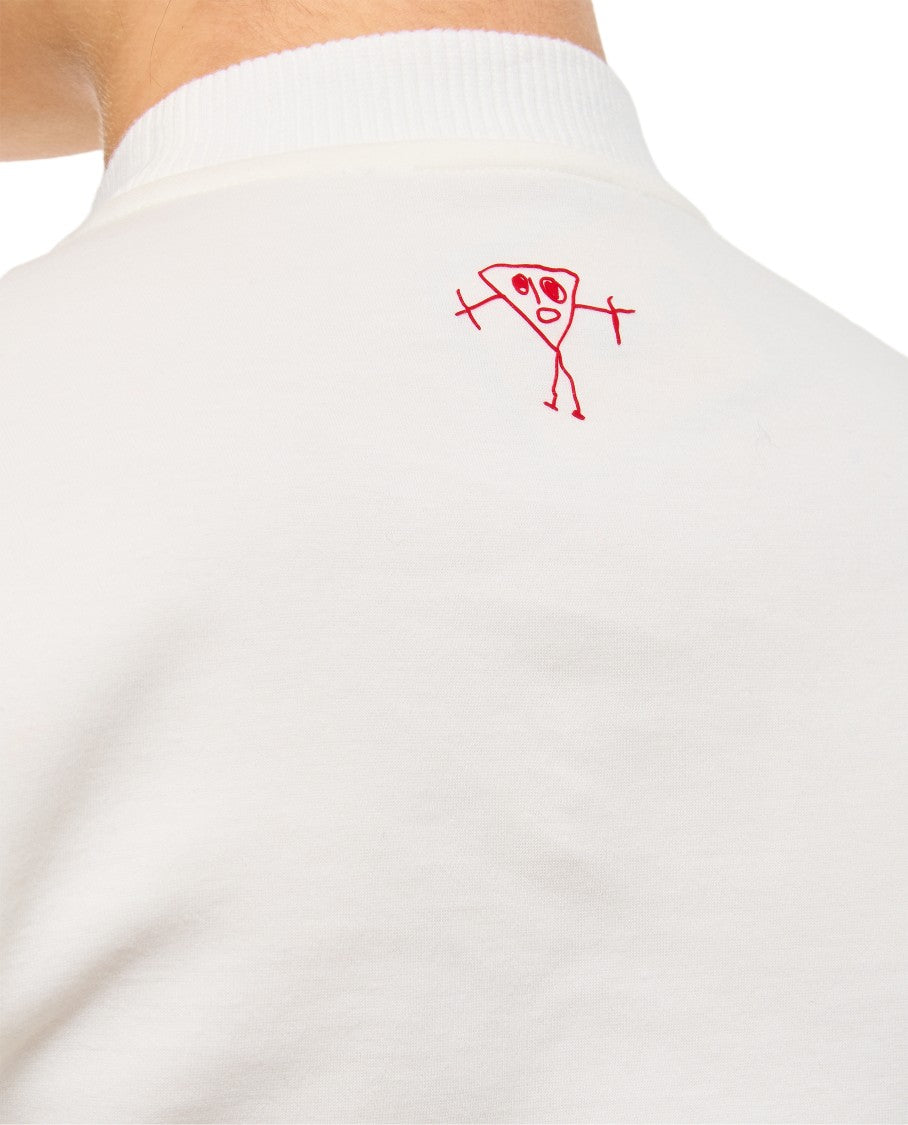 Plan C Minimalist Jersey Sweater With Embroidered Detail