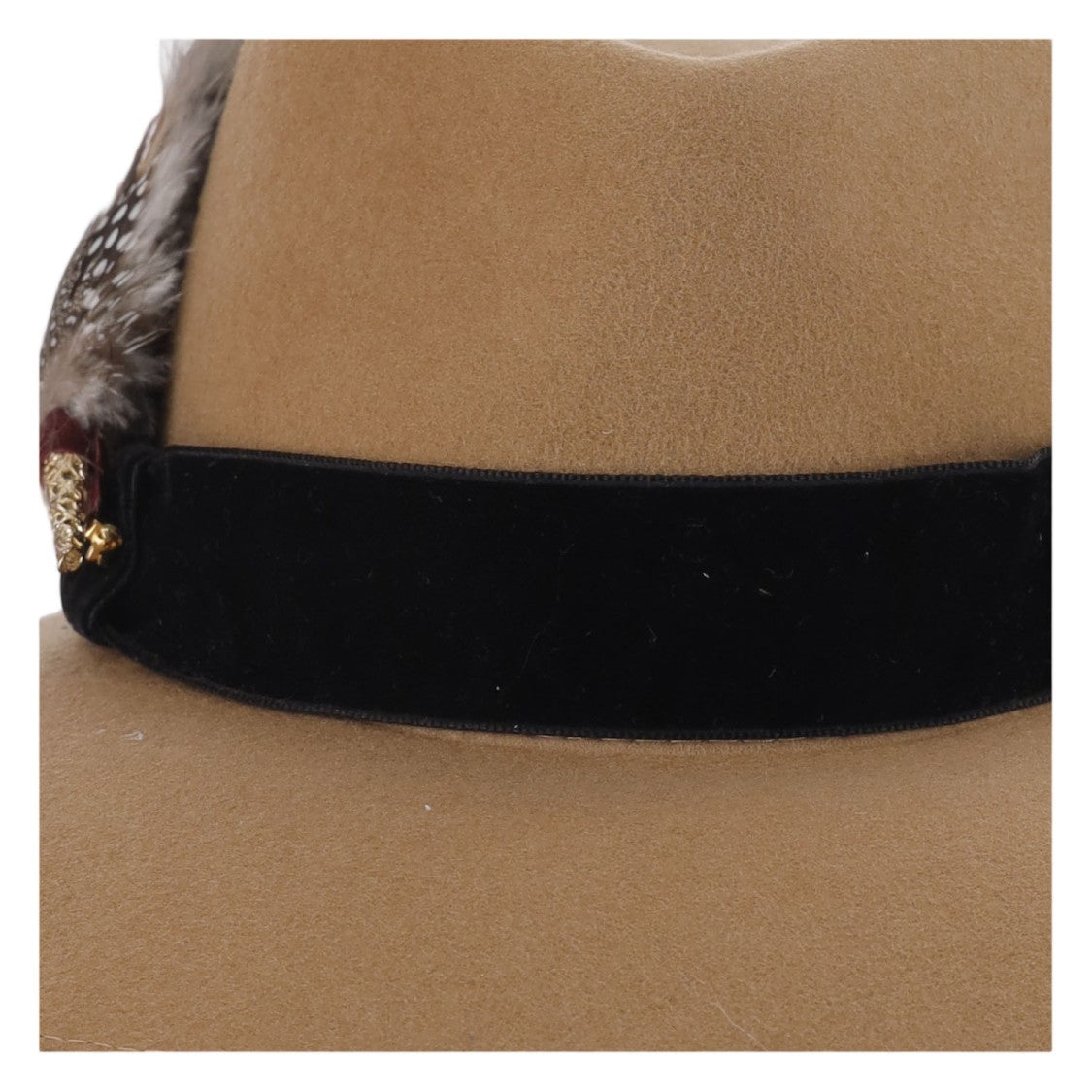 Alexia Alvarez De Toledo Multicolor Feather-Brooch Wool Felt Hat