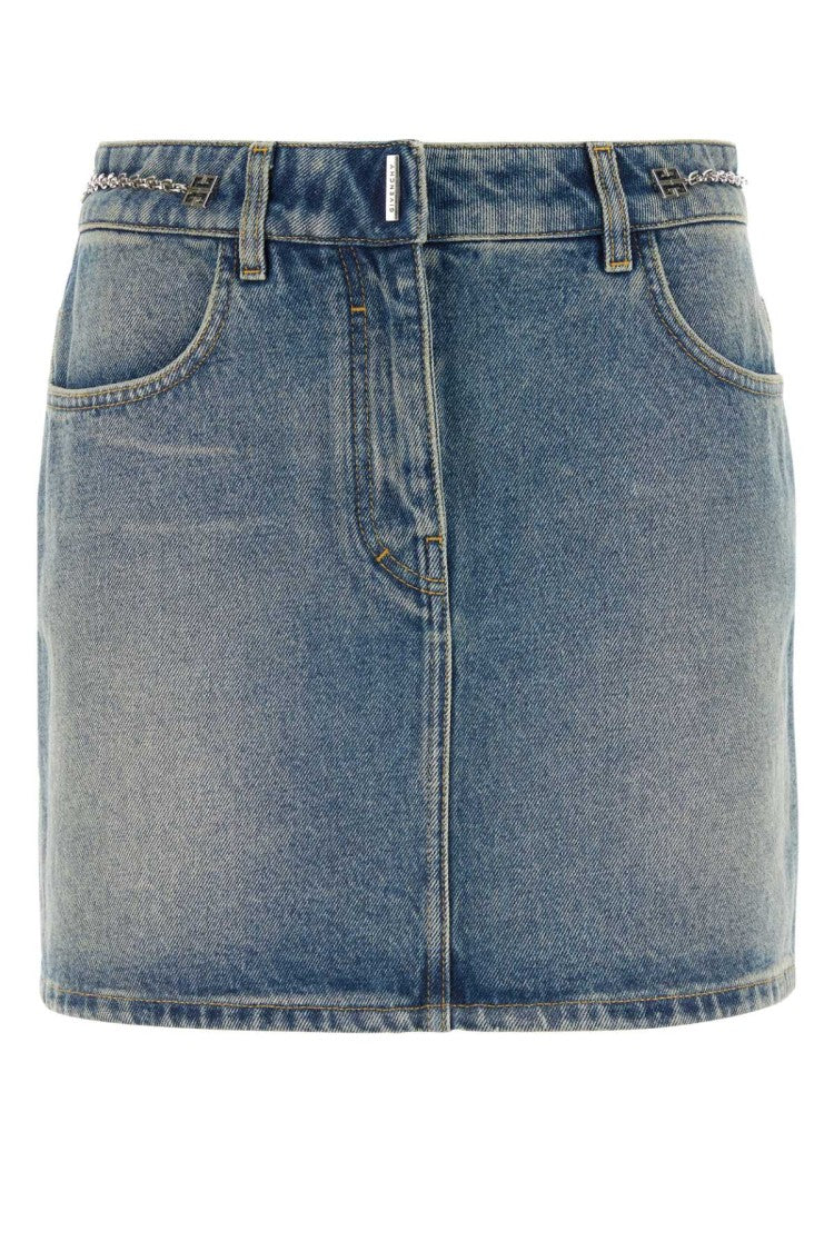 Givenchy Denim Mini Skirt