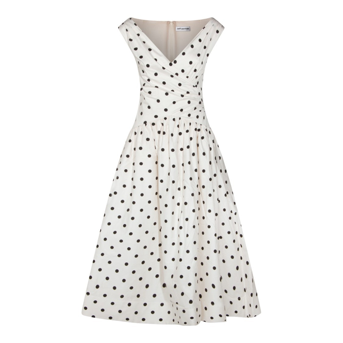 Self-Portrait Cream Cotton Dress