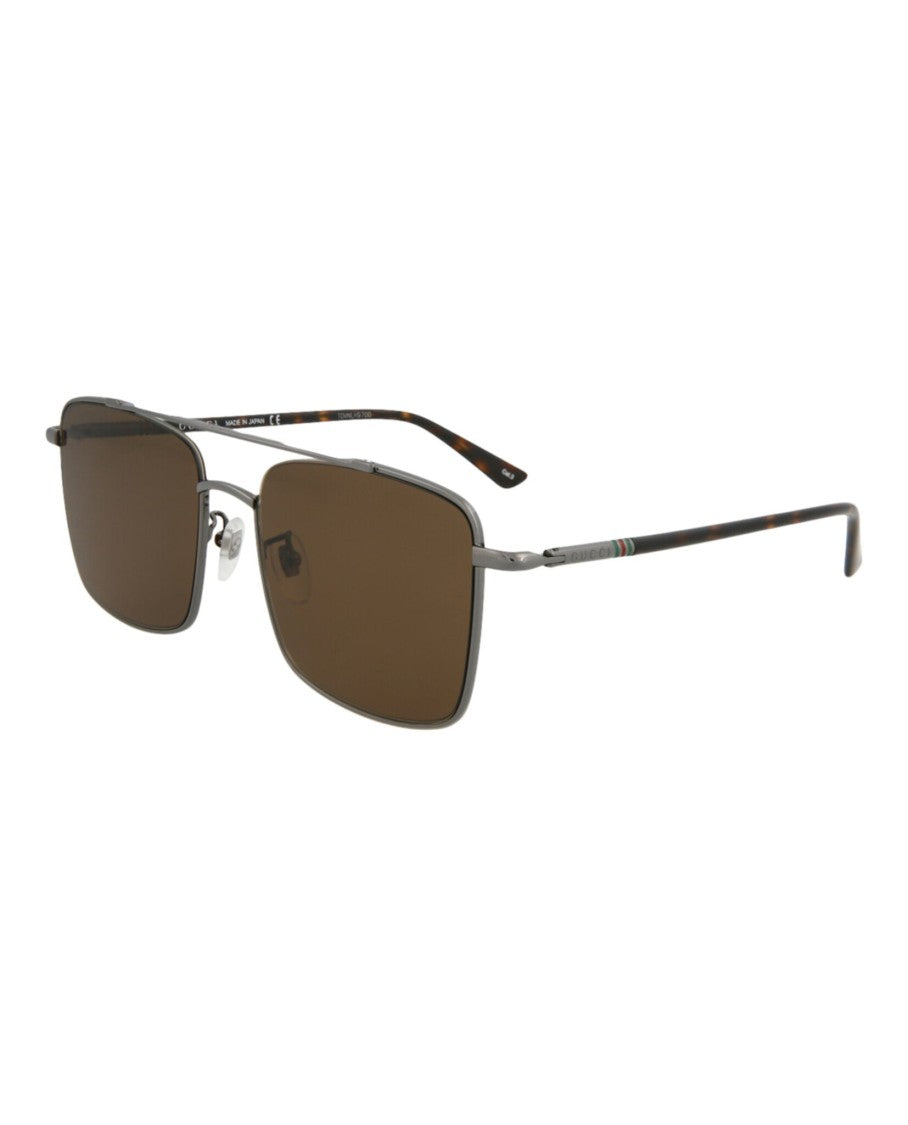 Gucci Aviator-Frame Metal Sunglasses