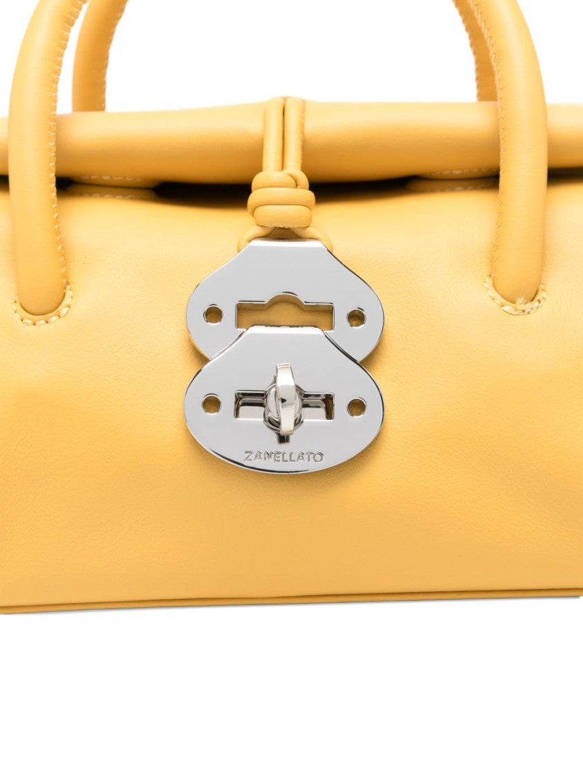 Zanellato Rectangular Yellow Calf Leather Handbag
