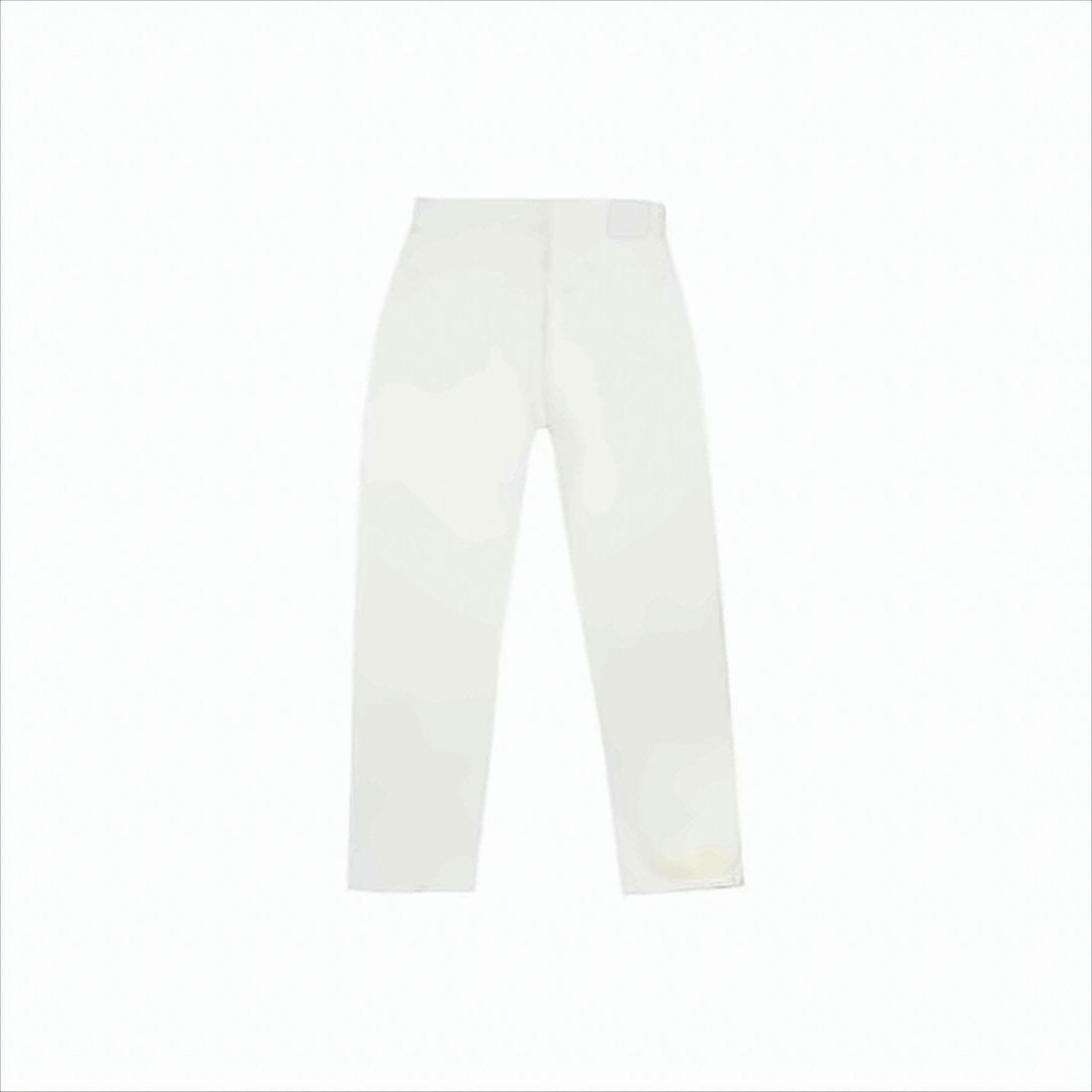 Totême Straight-Leg White Denim Pants With High Waist