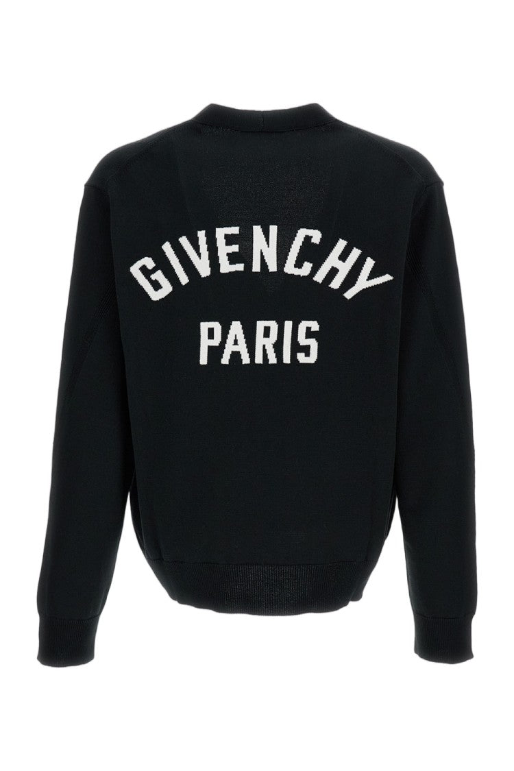 Givenchy Black Couture Seam Cotton Cardigan