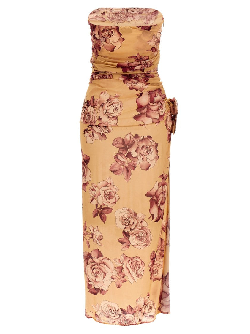 Magda Butrym Off-The-Shoulder Midi Dress With Ruffled Bodice