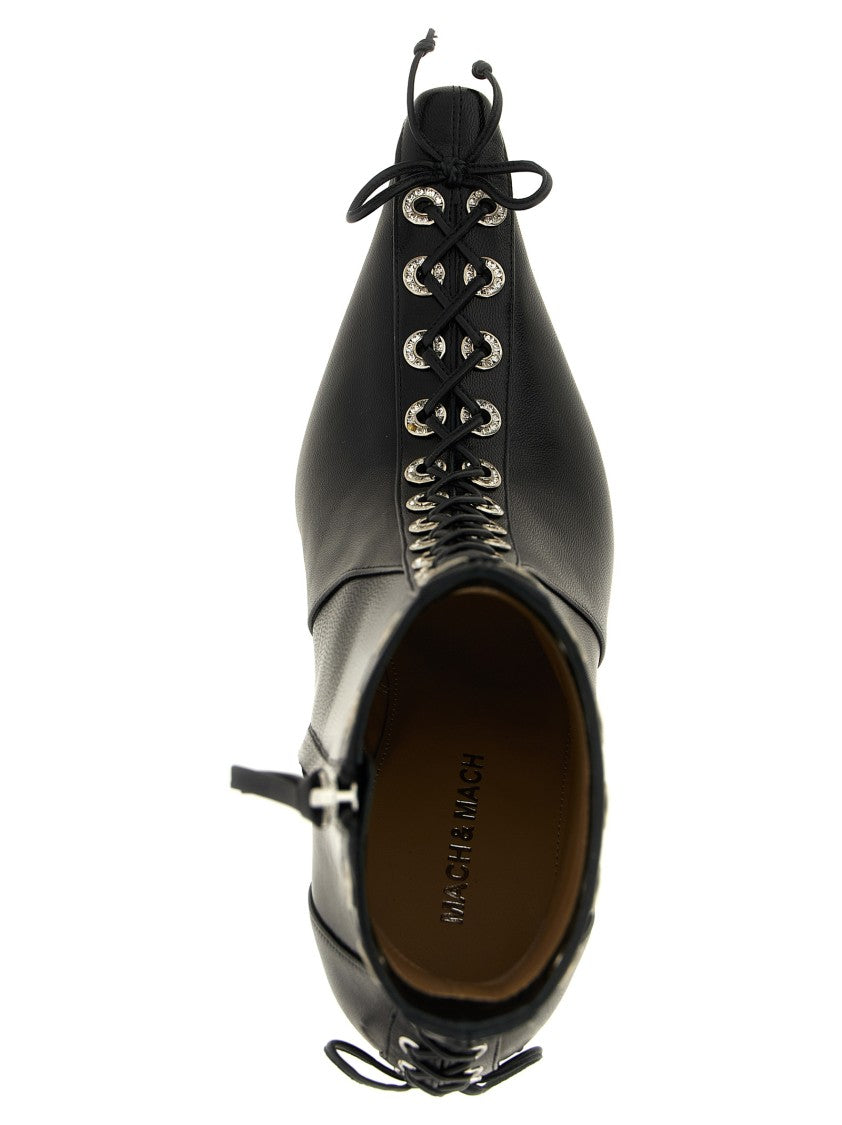 Mach & Mach Crystalized Corset' Ankle Boots