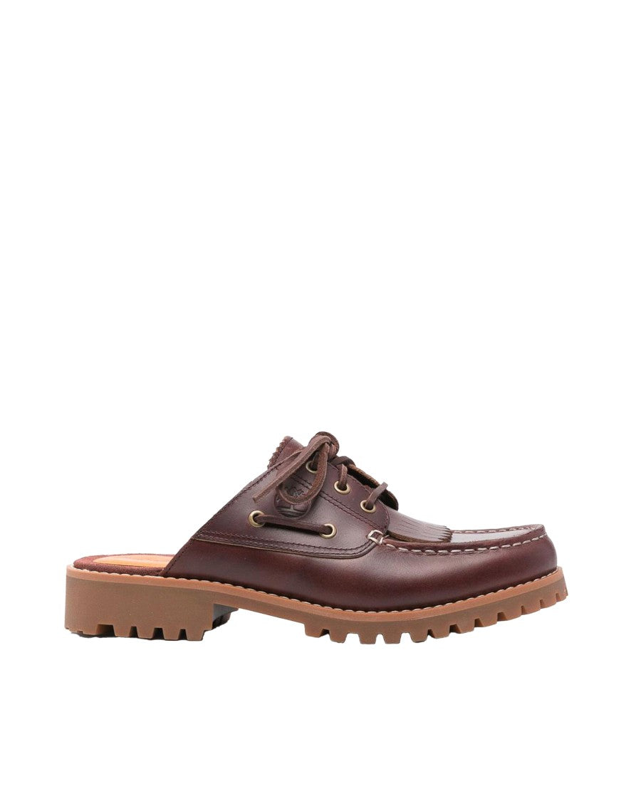 Timberland Noreen Burgundy Full-Grain Mules