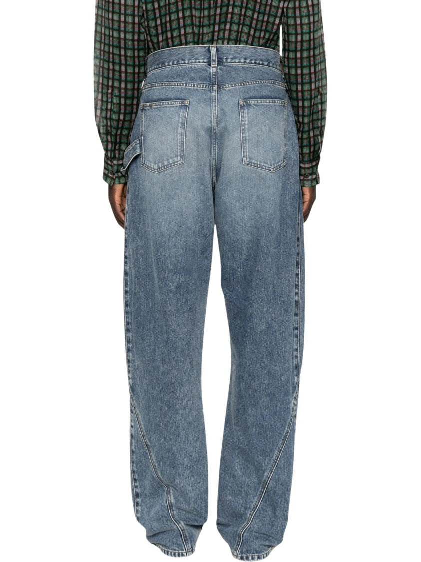 J. W. Anderson Mid Blue Twisted Workwear Denim Jeans