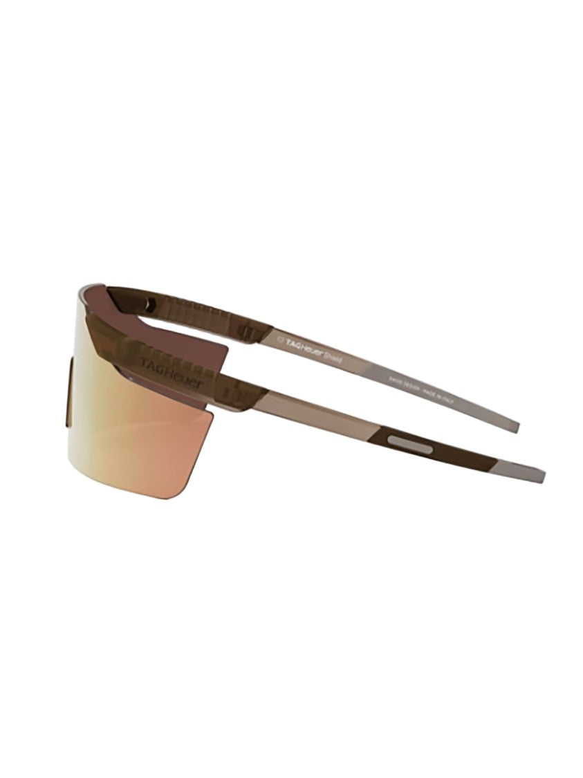 Tag Heuer Sunglasses With Reflective Rose-Gold Lens And Minimalistic Frame