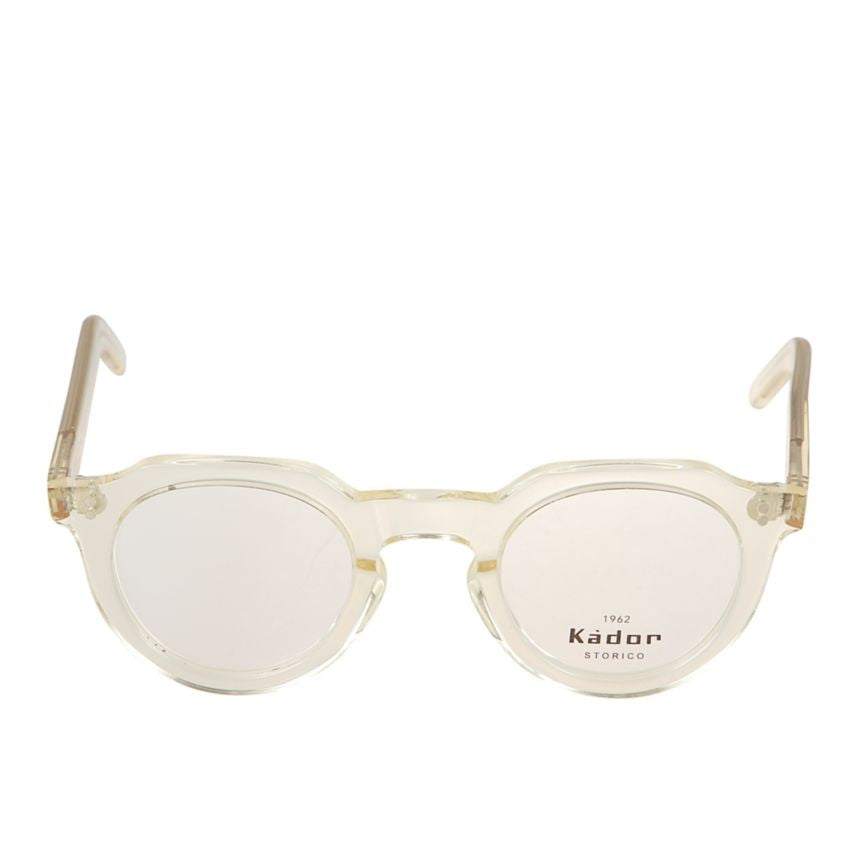Kador Storiko Translucent Light Beige Rounded Sunglasses With Slim Arms