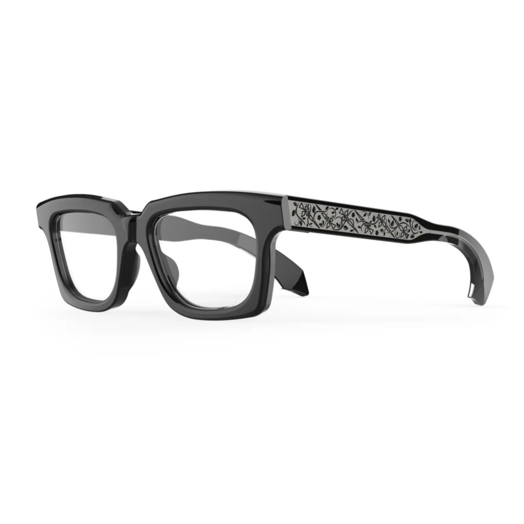 Pugnale L478 V Instinct Rectangular Acetate Eyeglasses With Decorative Temple Patterns