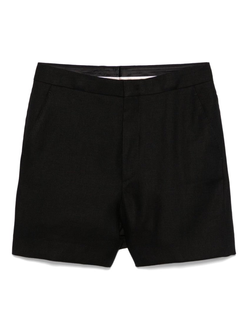 Tagliatore Tailored Black Linen Belle Shorts