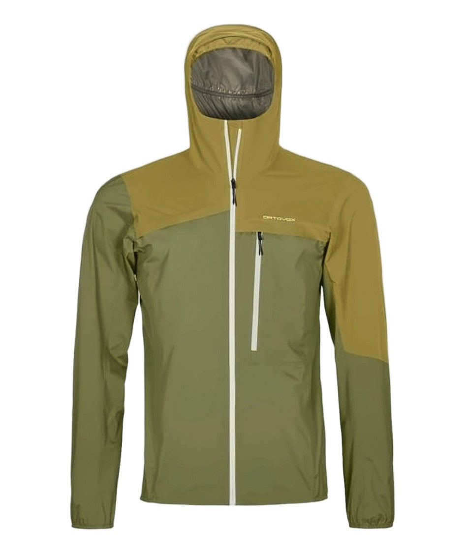 Ortovox Two-Tone Olive Green Ortovox Jacket With Streamlined Silhouette