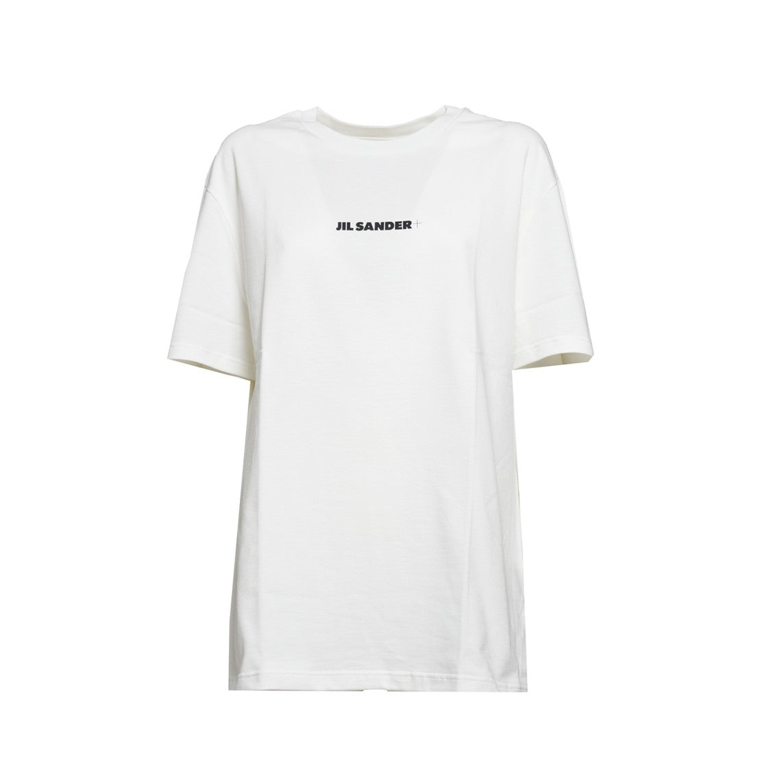 Jil Sander White Cotton Short Sleeve T-Shirt And Logo