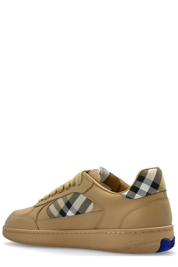 Burberry Beige Low-Top Sneakers With Minimalist Design