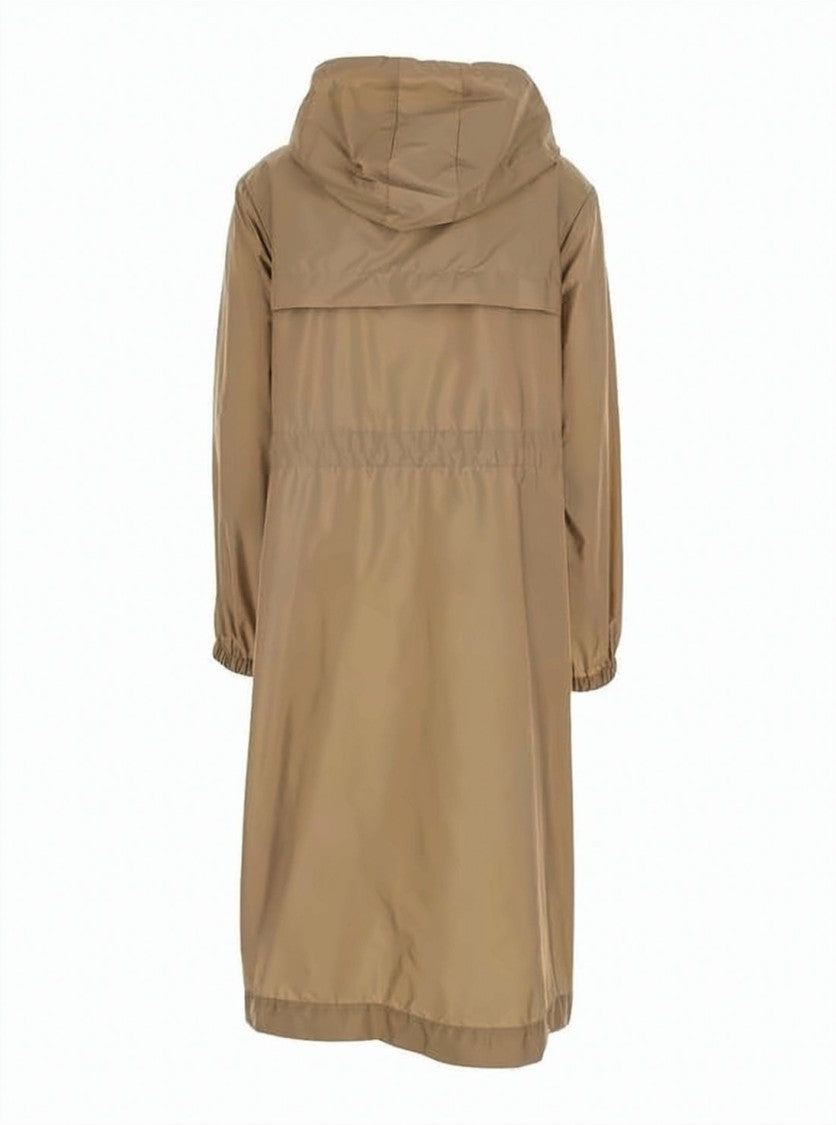 Moncler Short Brown Polyamide Moncler Jacket With Relaxed Fit