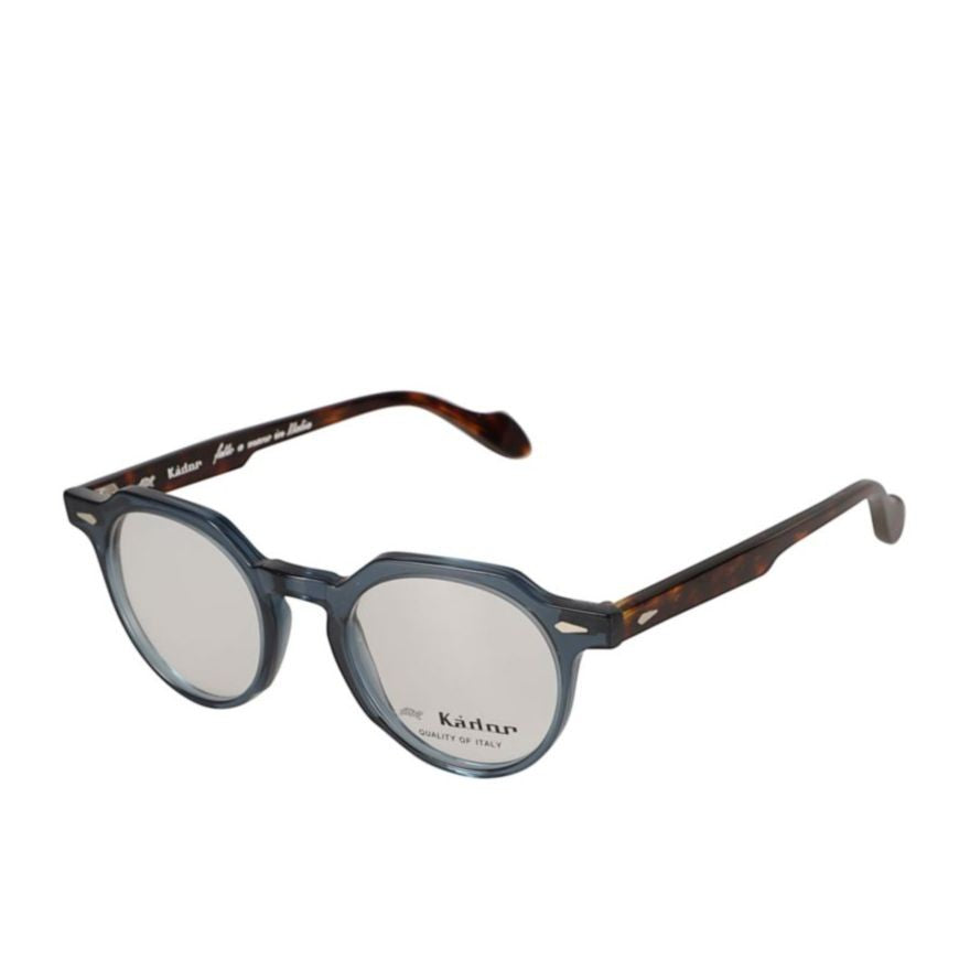 Kador Amadeus Round Lens Eyeglasses With Tortoiseshell Temples