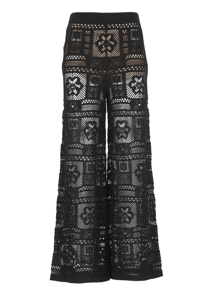 D. Exterior Black Cotton Pants