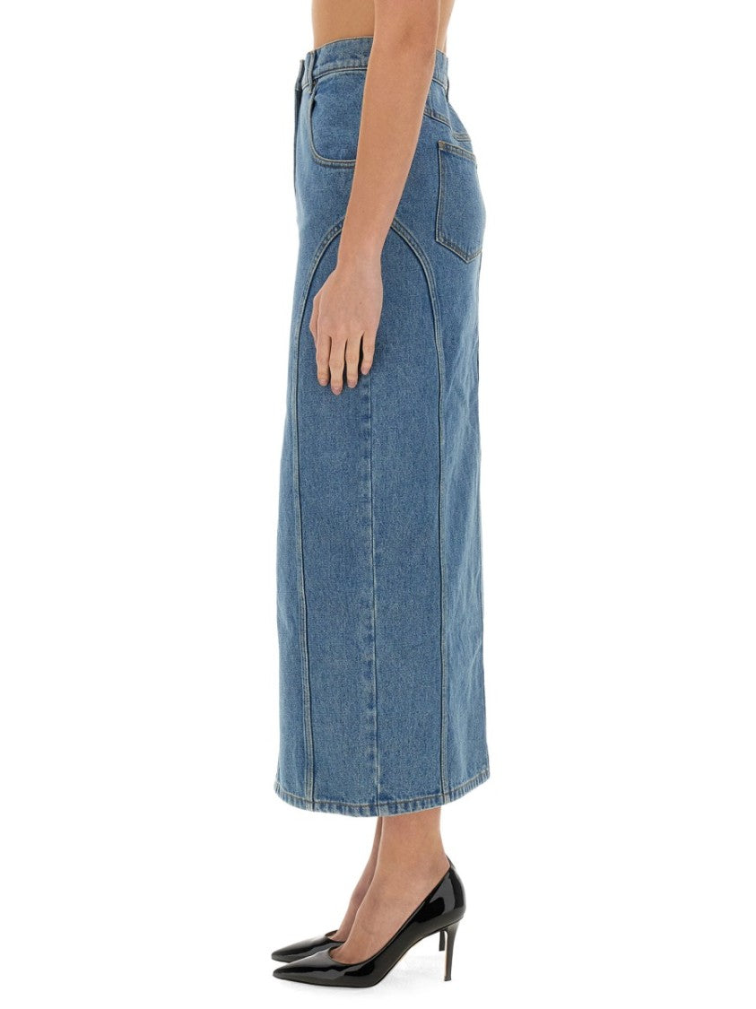 Nina Ricci Long Denim Skirt