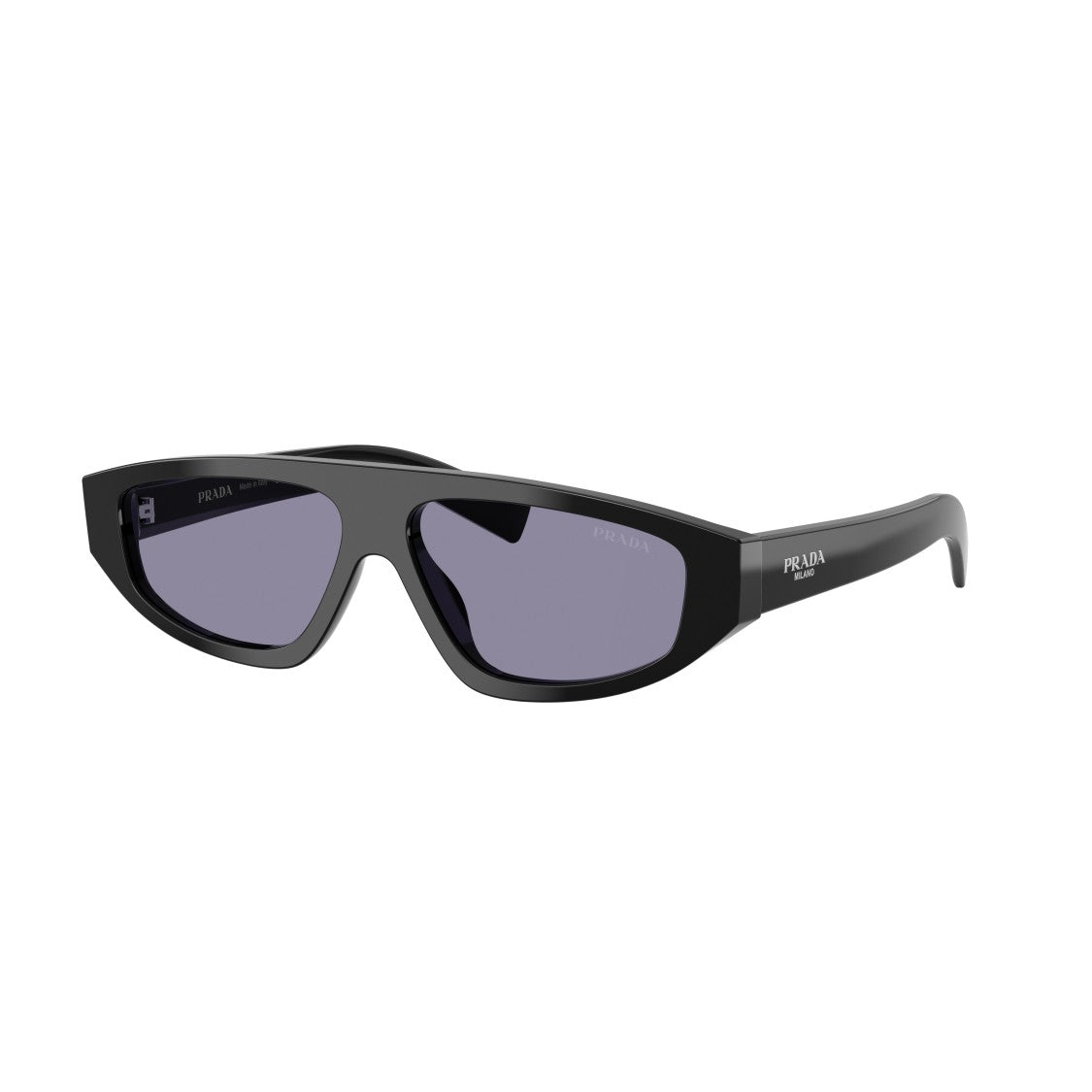 Prada 0Pr C02s Angular Black Acetate Sunglasses