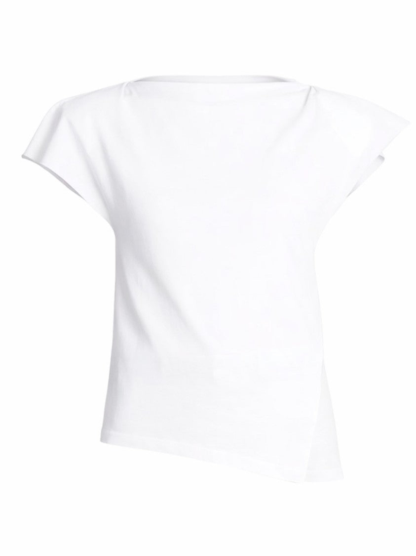 Isabel Marant Sebani Wide Boat Neckline Cotton T-Shirt