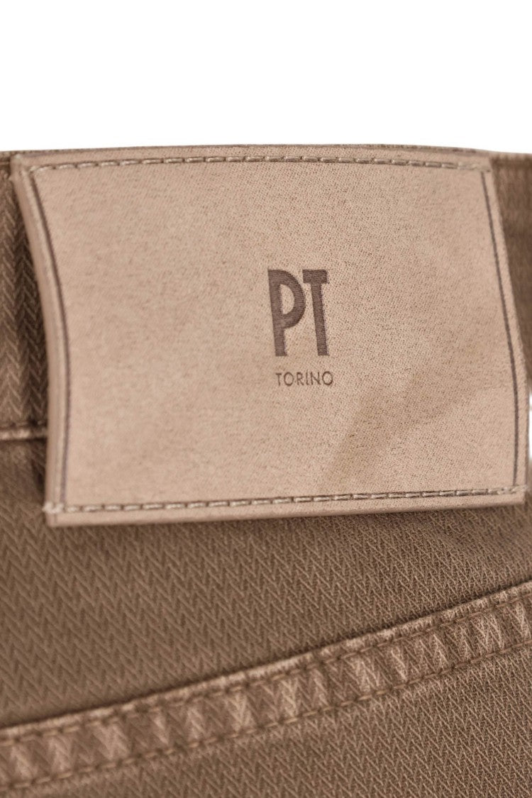 Pt Torino Cotton Fabric Casual Pants With Five-Pocket Design