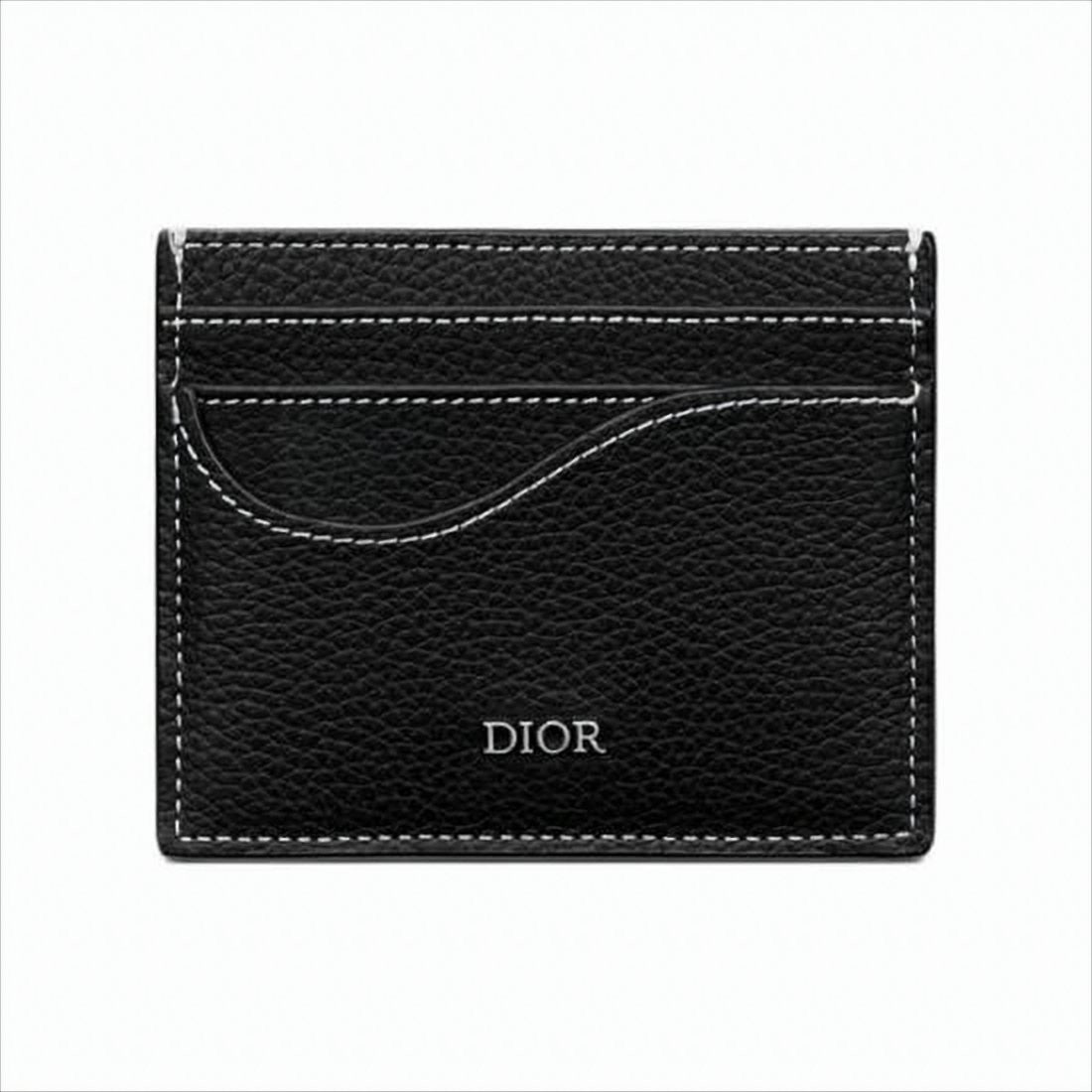 Dior Textured Calf Leather Cardholder