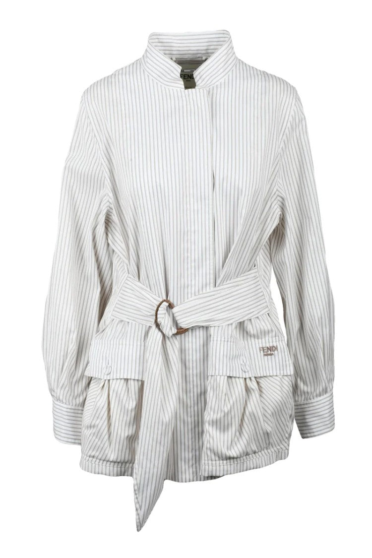 Fendi Cotton/Silk Safari Jacket - White