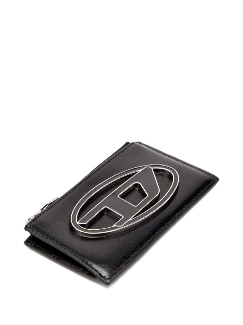 Diesel Rectangular Black Polyamide Clutch With Oval Emblem