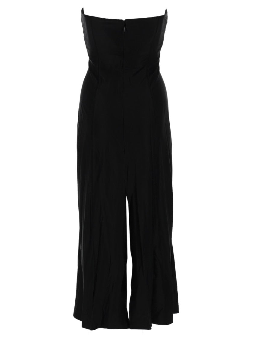 Rabanne Black Fitted Strapless Midi Dress