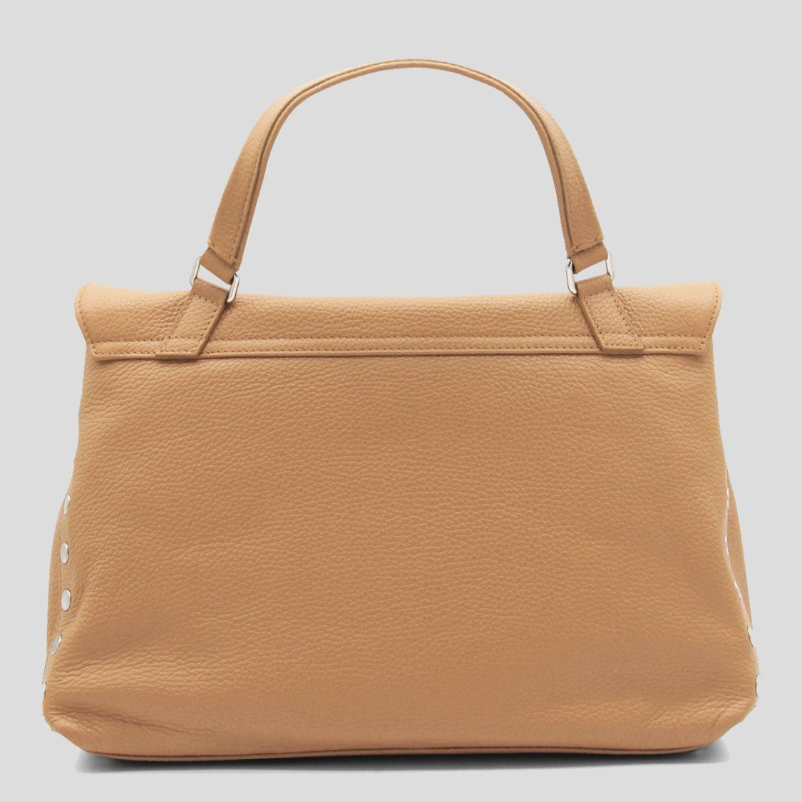 Zanellato Structured Handbag With Silver-Tone Turn-Lock Closure