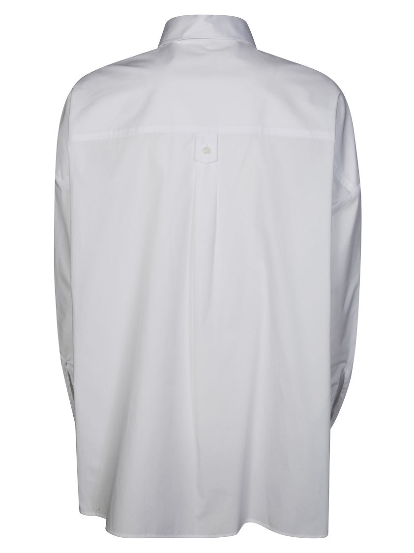 Friedman Oversized White Cotton Shirt With Classic Collar
