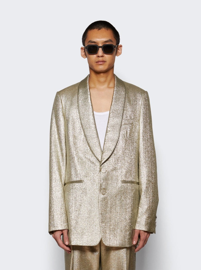 Dries Van Noten Slim Fit Blazer Silver