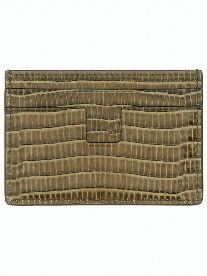 Tom Ford Crocodile-Embossed Calf Leather Card Wallet