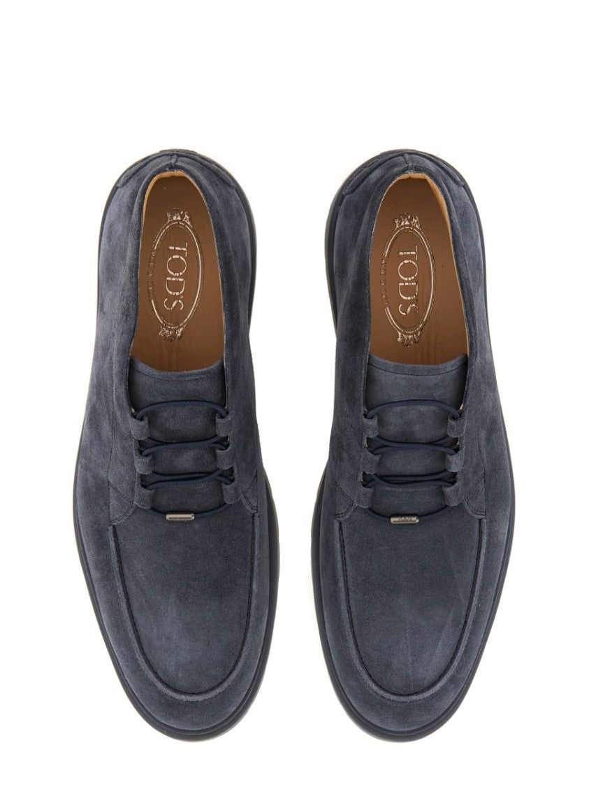 Tod's Sleek Blue Suede Loafer