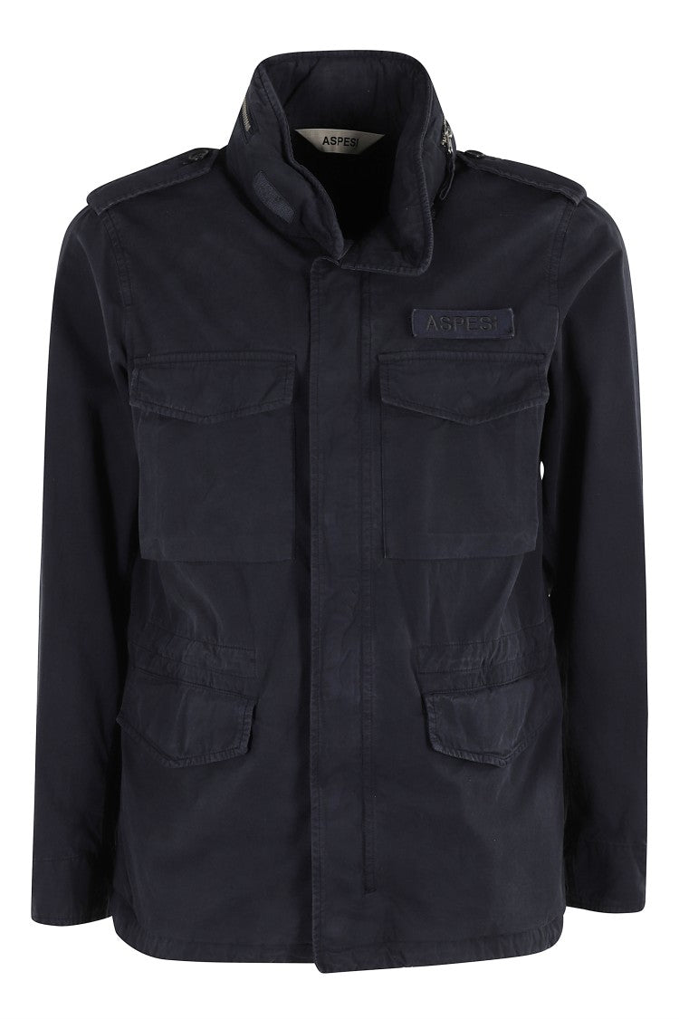 Aspesi Minfield Jacket With Concealed Hood And Adjustable Features