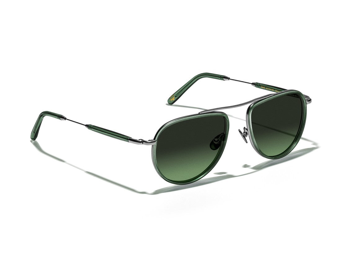Moscot Green Or-Trf-S Gradient Metal Aviator Sunglasses