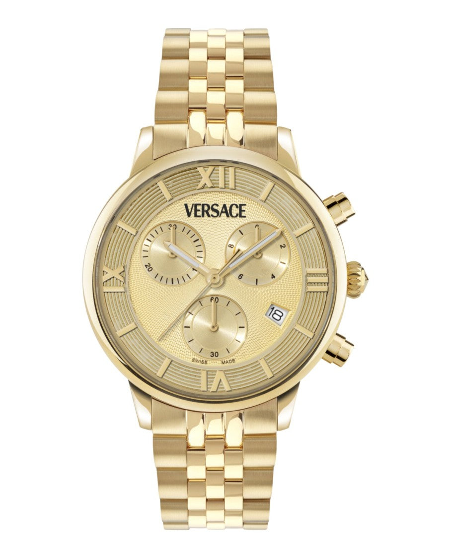 Versace Classic Round Chrono Bracelet Watch
