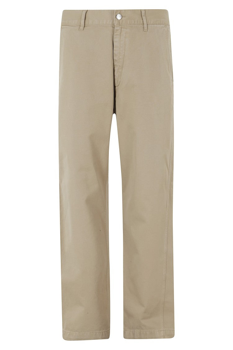 Sunflower Khaki Wide Twist Chino Button-Fly Cotton Chino Pants