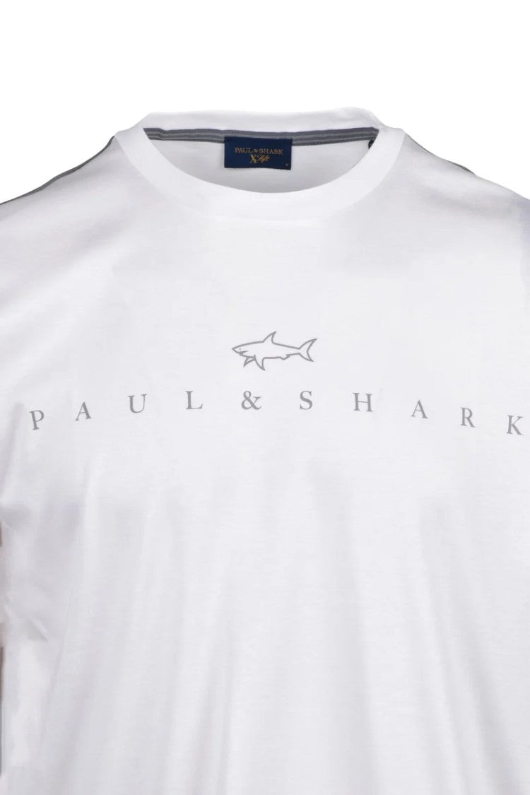 Paul & Shark White Cotton Lyocell T-Shirt