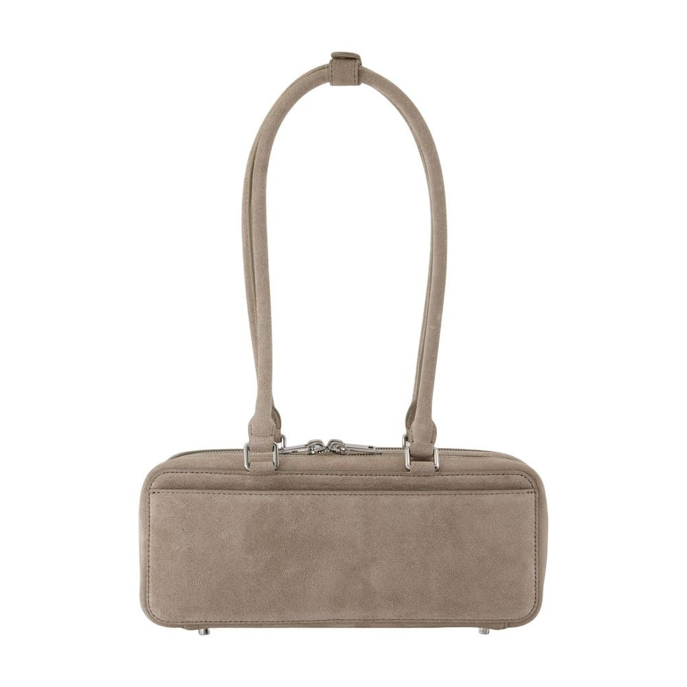 Self-Portrait Baguette With Charm Shoulder Bag - Leather - Grey