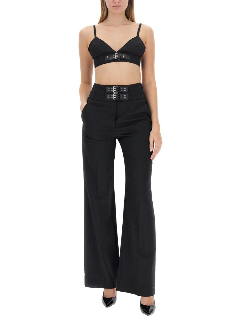 Moschino High-Waisted Pants With Straps And Back Pockets