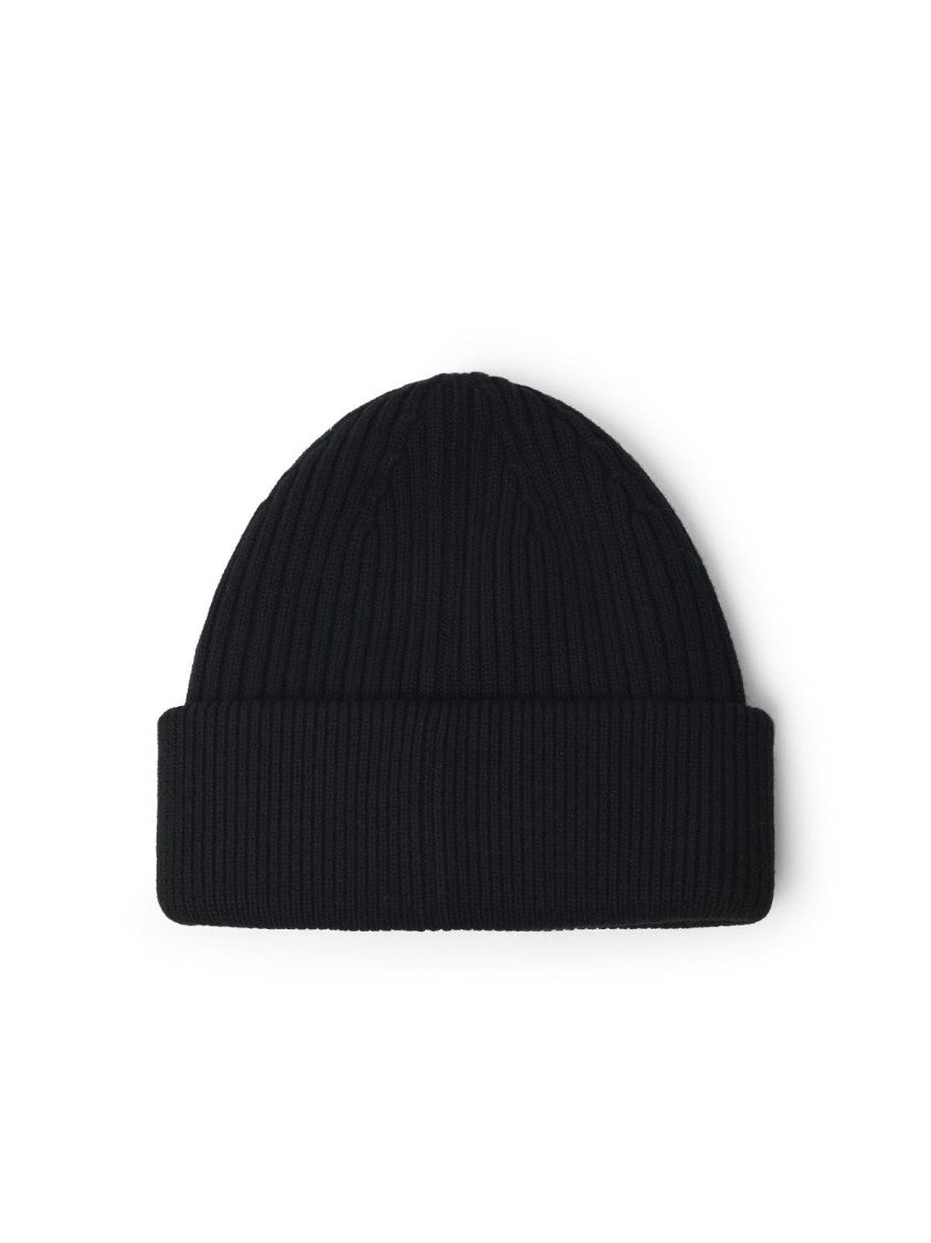 Dolce & Gabbana 'Dg' Logo Beanie In Black Virgin Wool